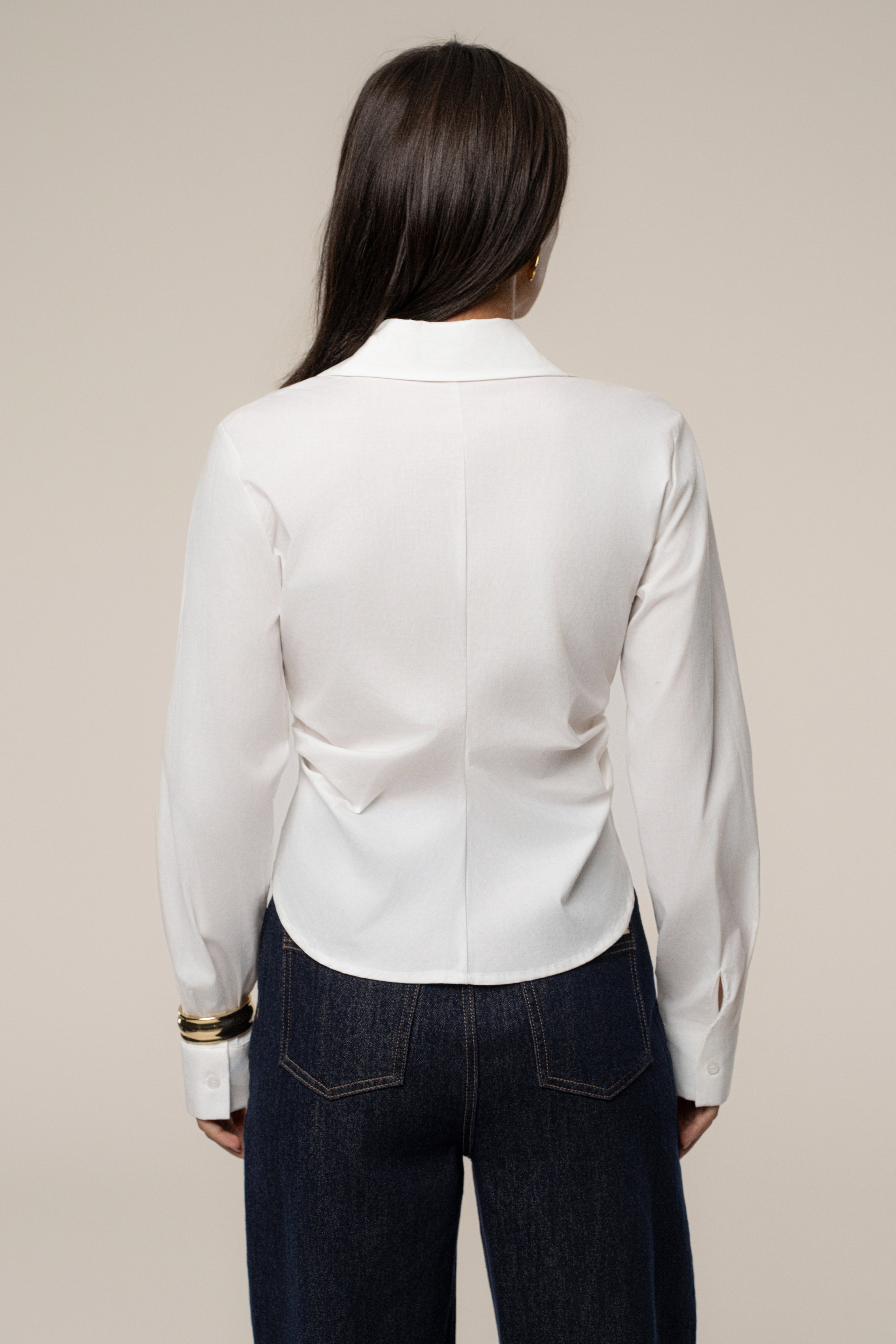 Ivory Sculpt And Form Blouse - JLUXLABEL