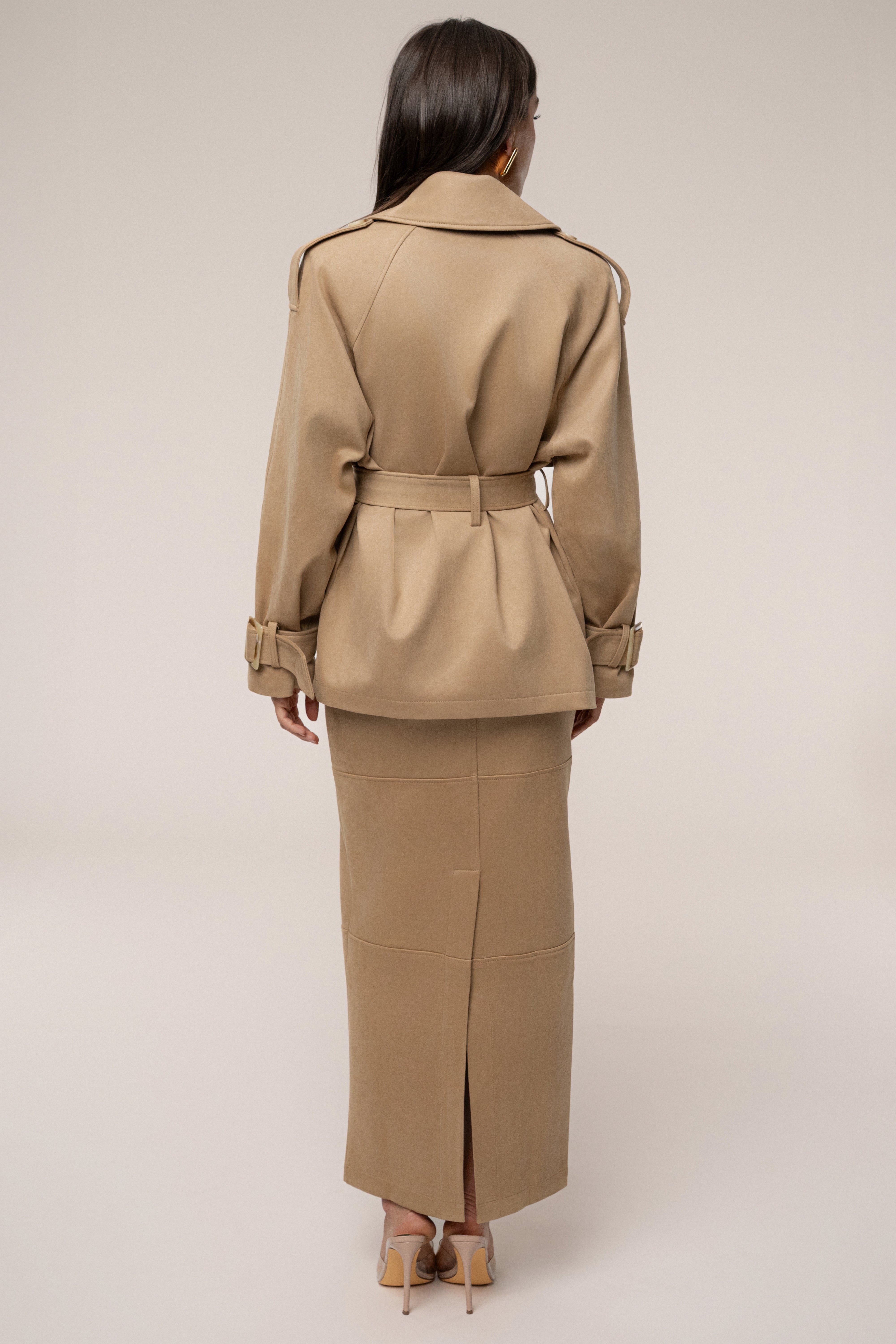 Beige Nightfall Suede Jacket