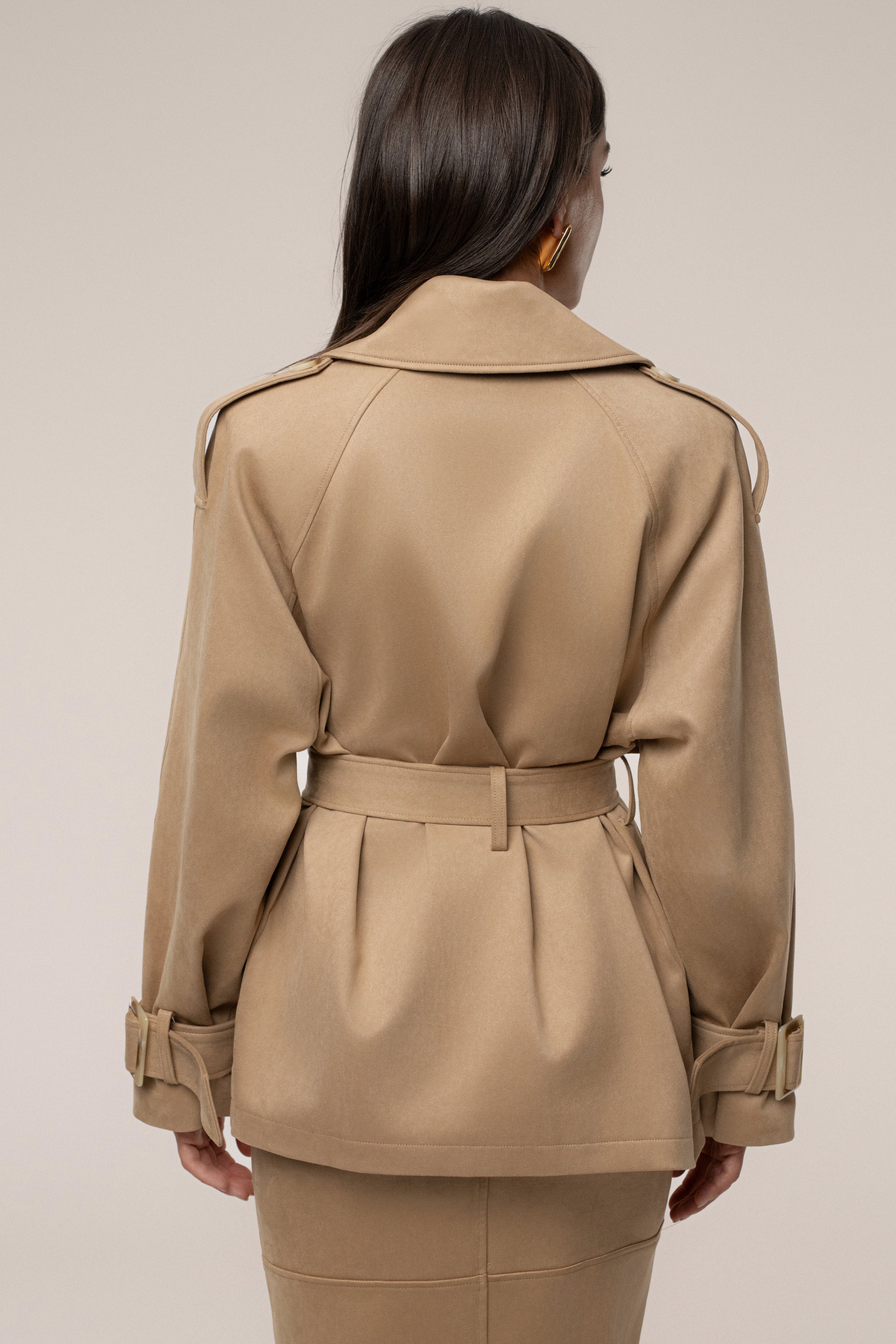 Beige Nightfall Suede Jacket