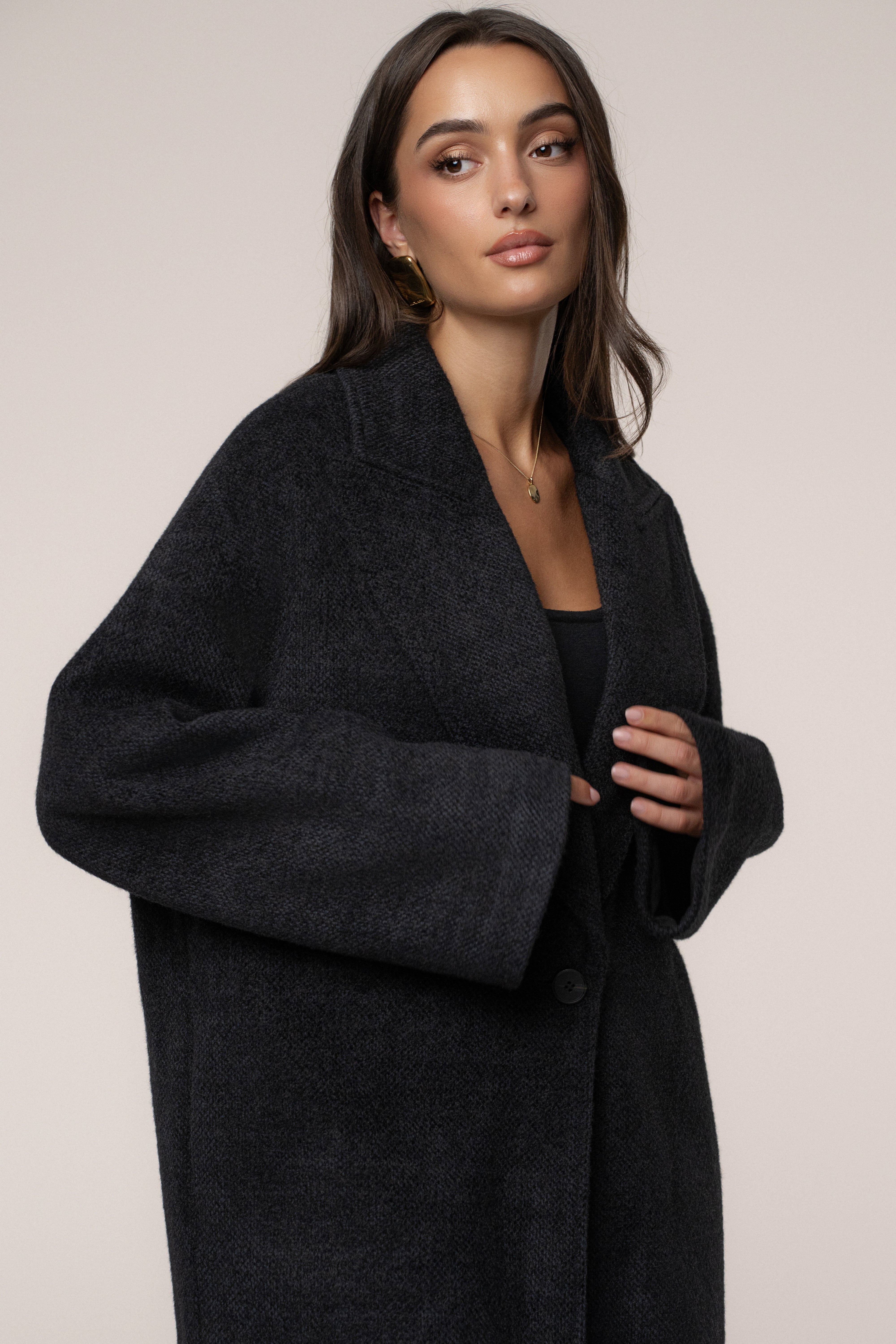 Black Dion Oversized Coat