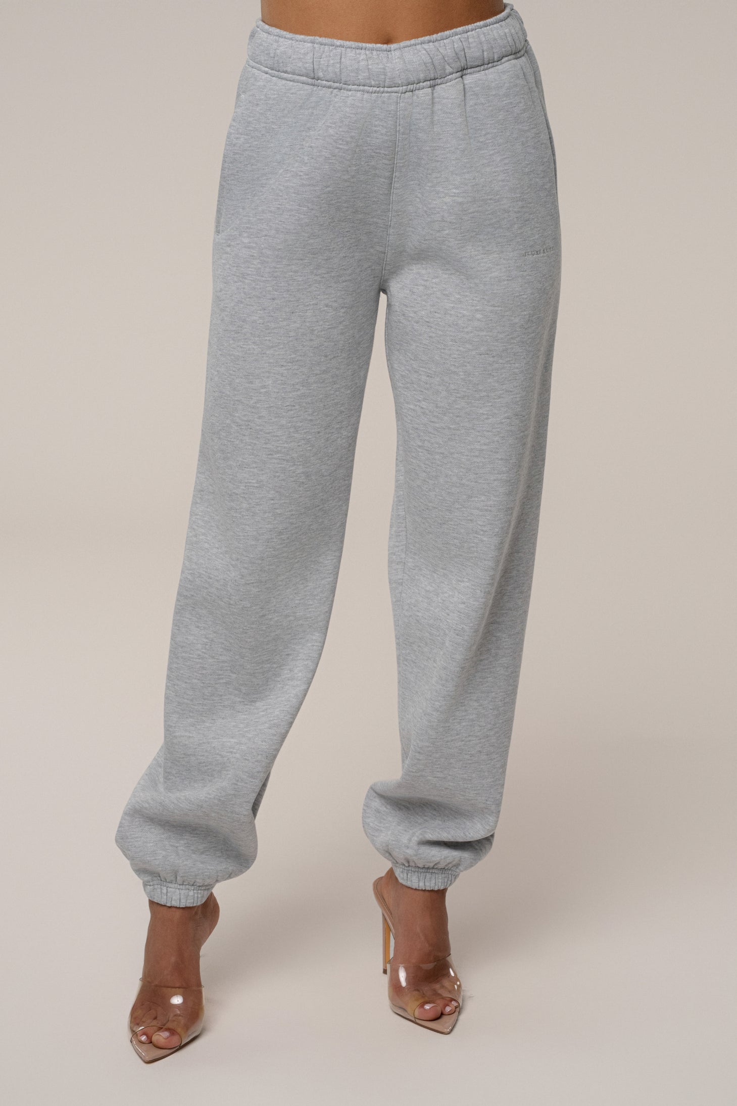 Heather Grey JLUXLABEL Logo Sweatpants - JLUXLABEL