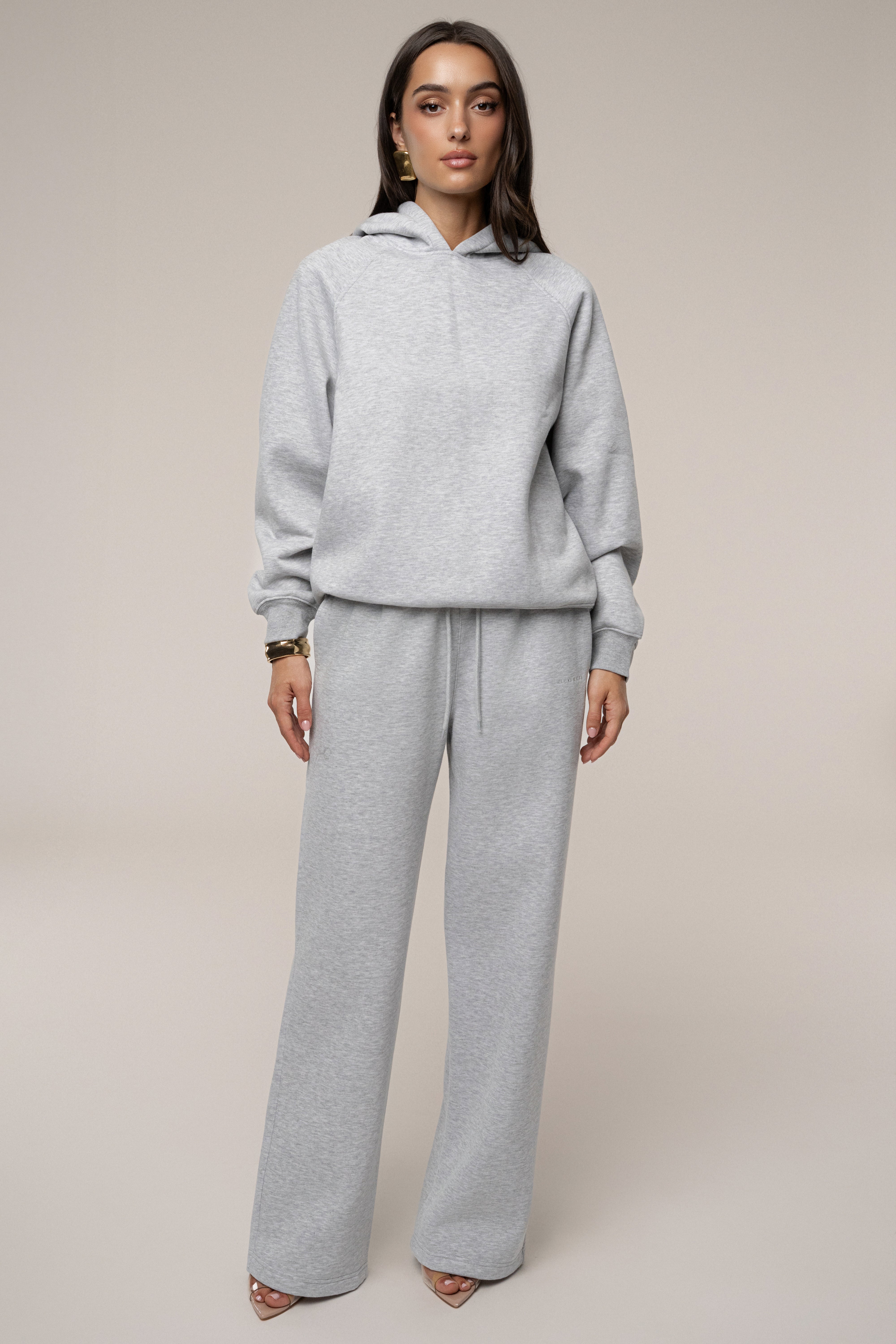 Heather Grey JLUXLABEL Logo Pullover Hoodie