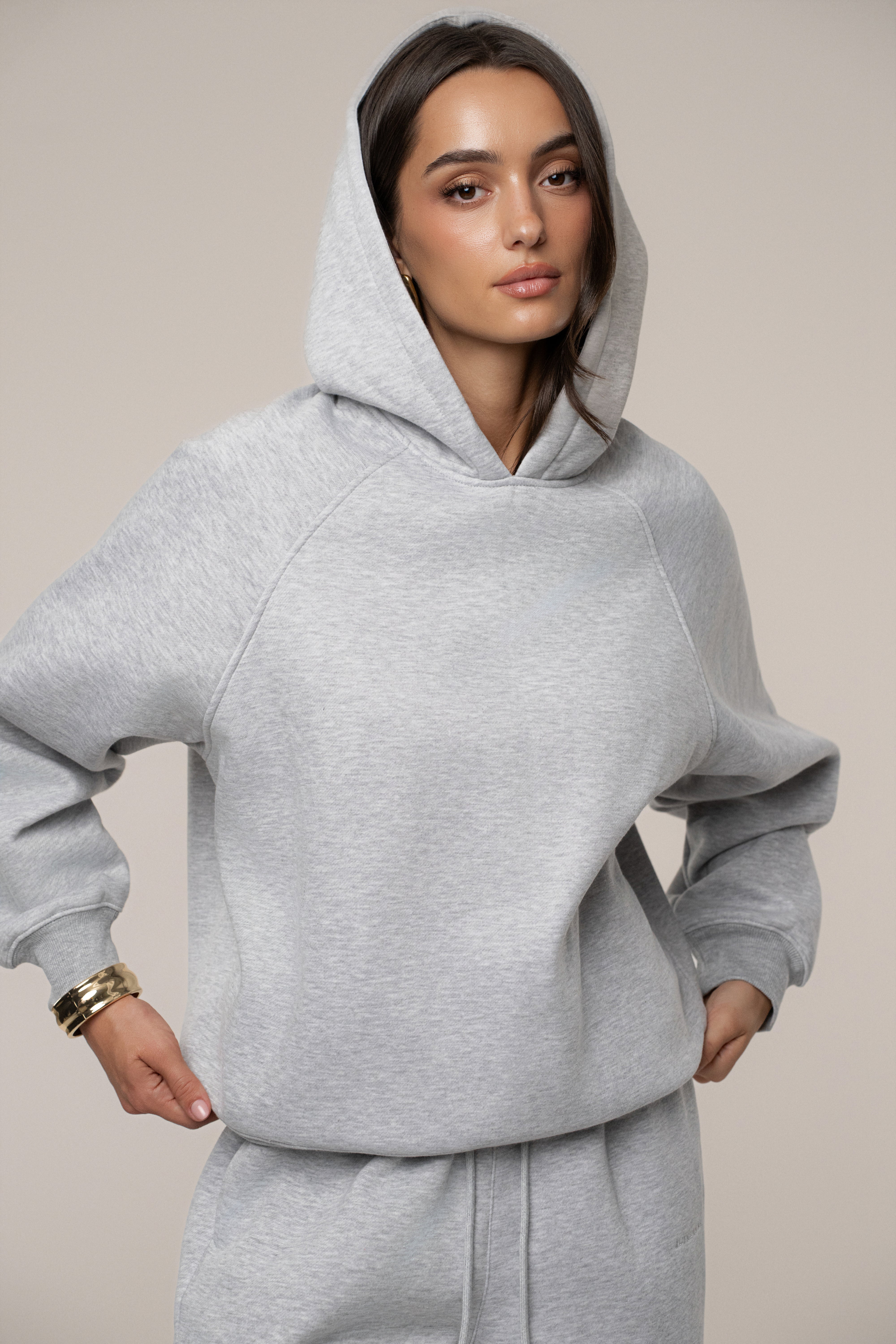 Heather Grey JLUXLABEL Logo Pullover Hoodie - JLUXLABEL