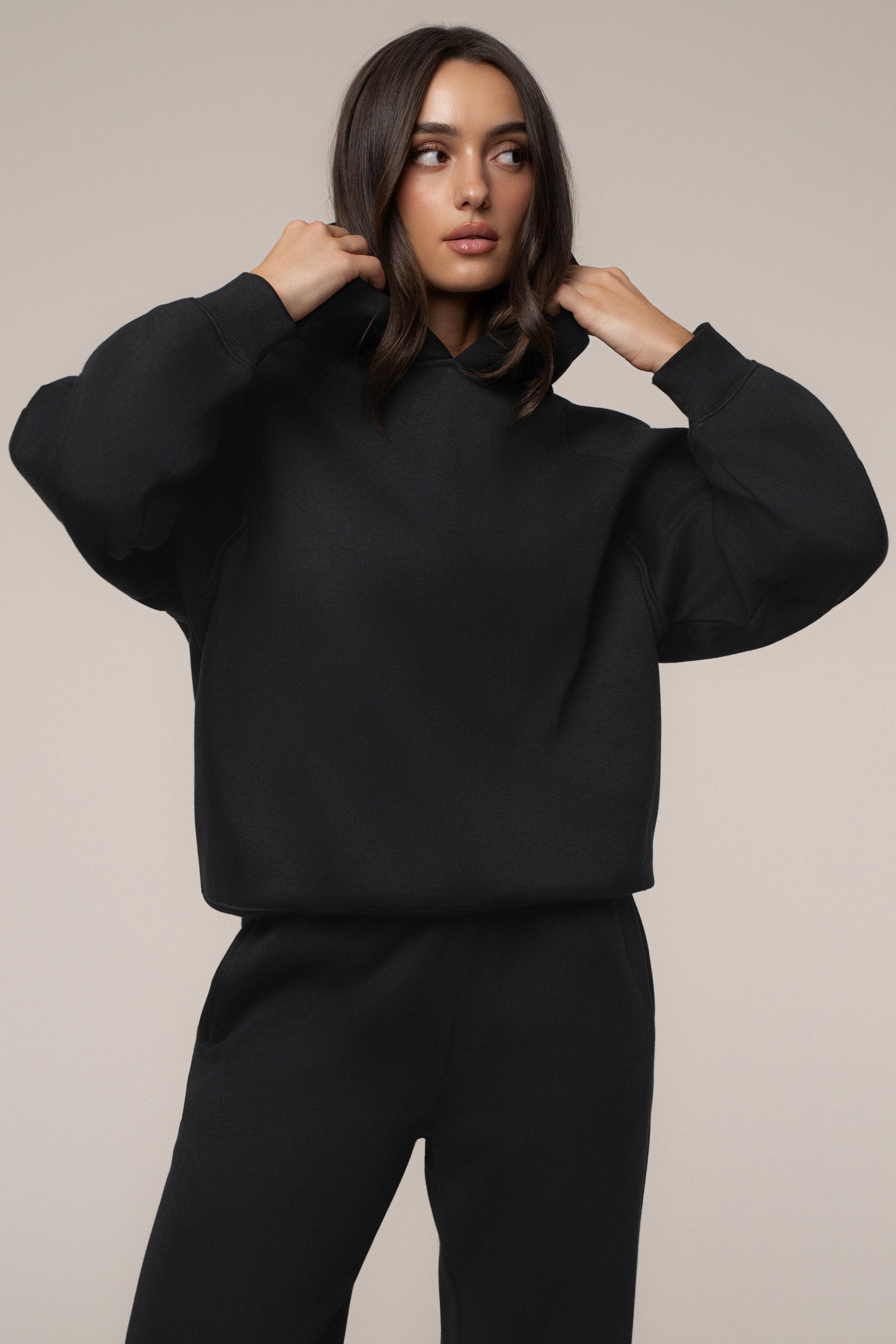 Black JLUXLABEL Logo Pullover Hoodie