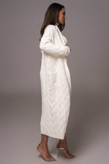 White Stepping Out Sweater Cardigan - JLUXLABEL
