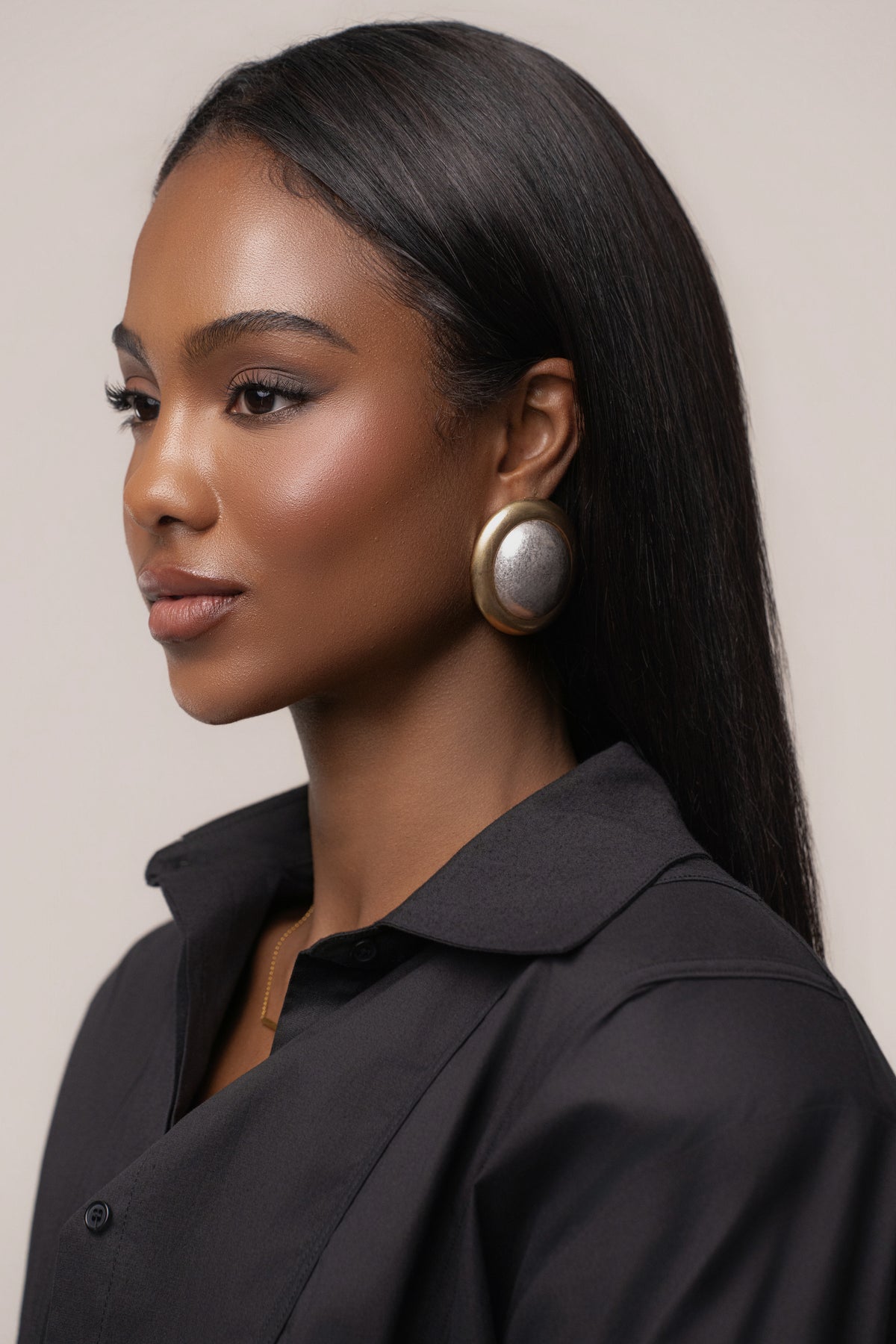 Gold Beverly Stud Earrings