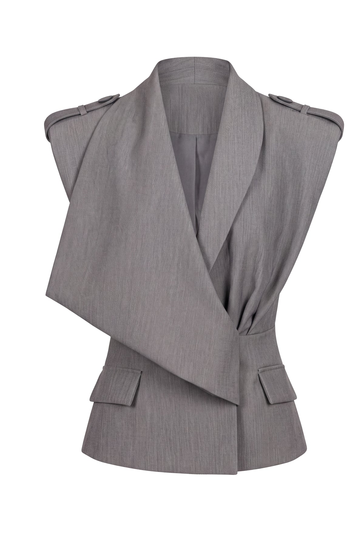 Heather Grey Boardroom Tailored Top