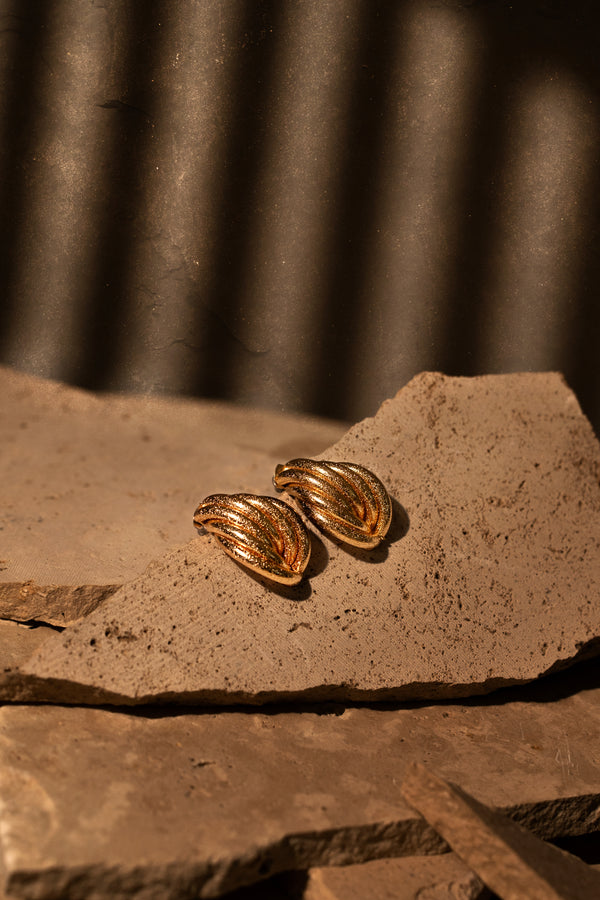 Gold Cleo Statement Earrings - JLUXLABEL