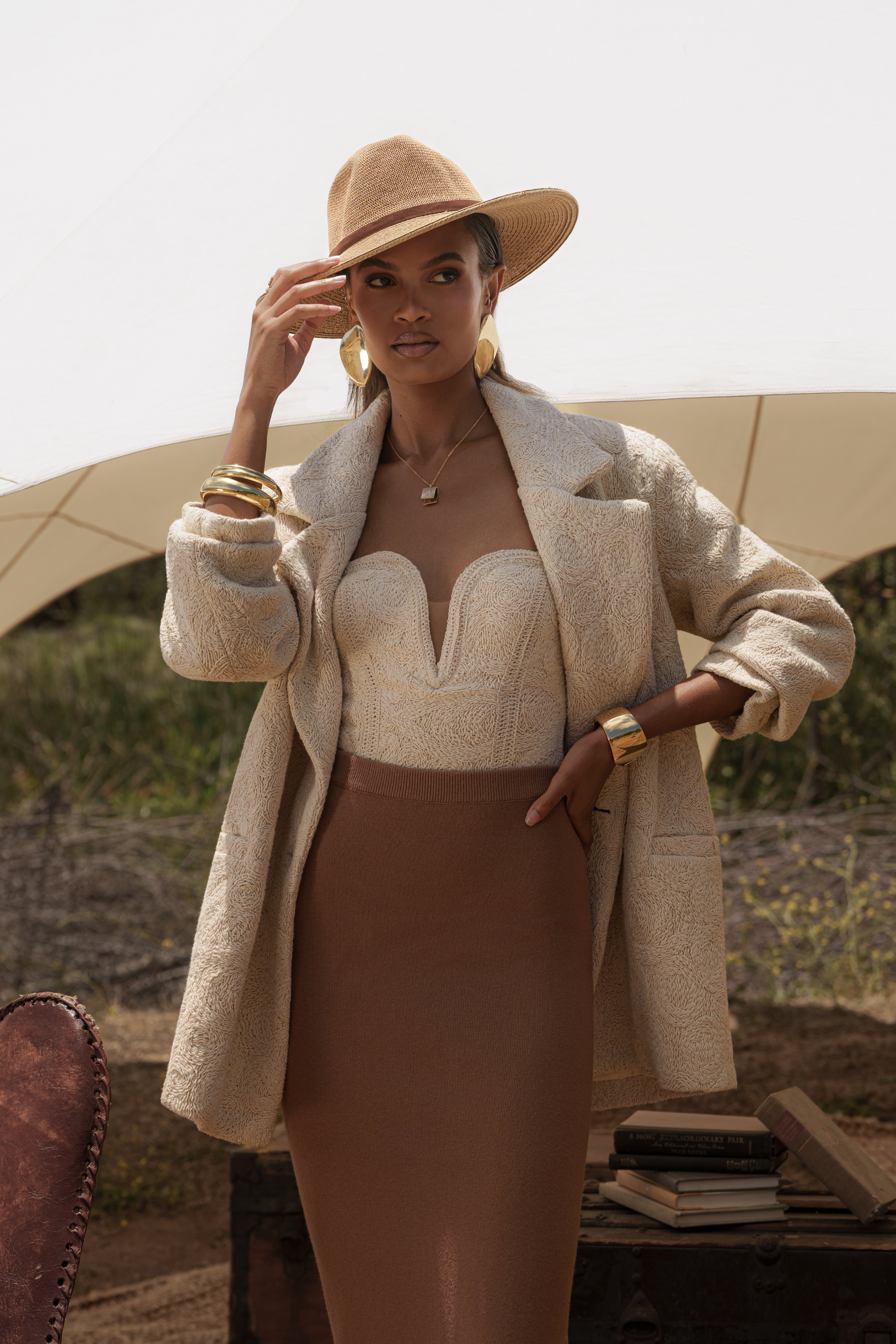 Ecru Avenue Oversize Blazer - JLUXLABEL