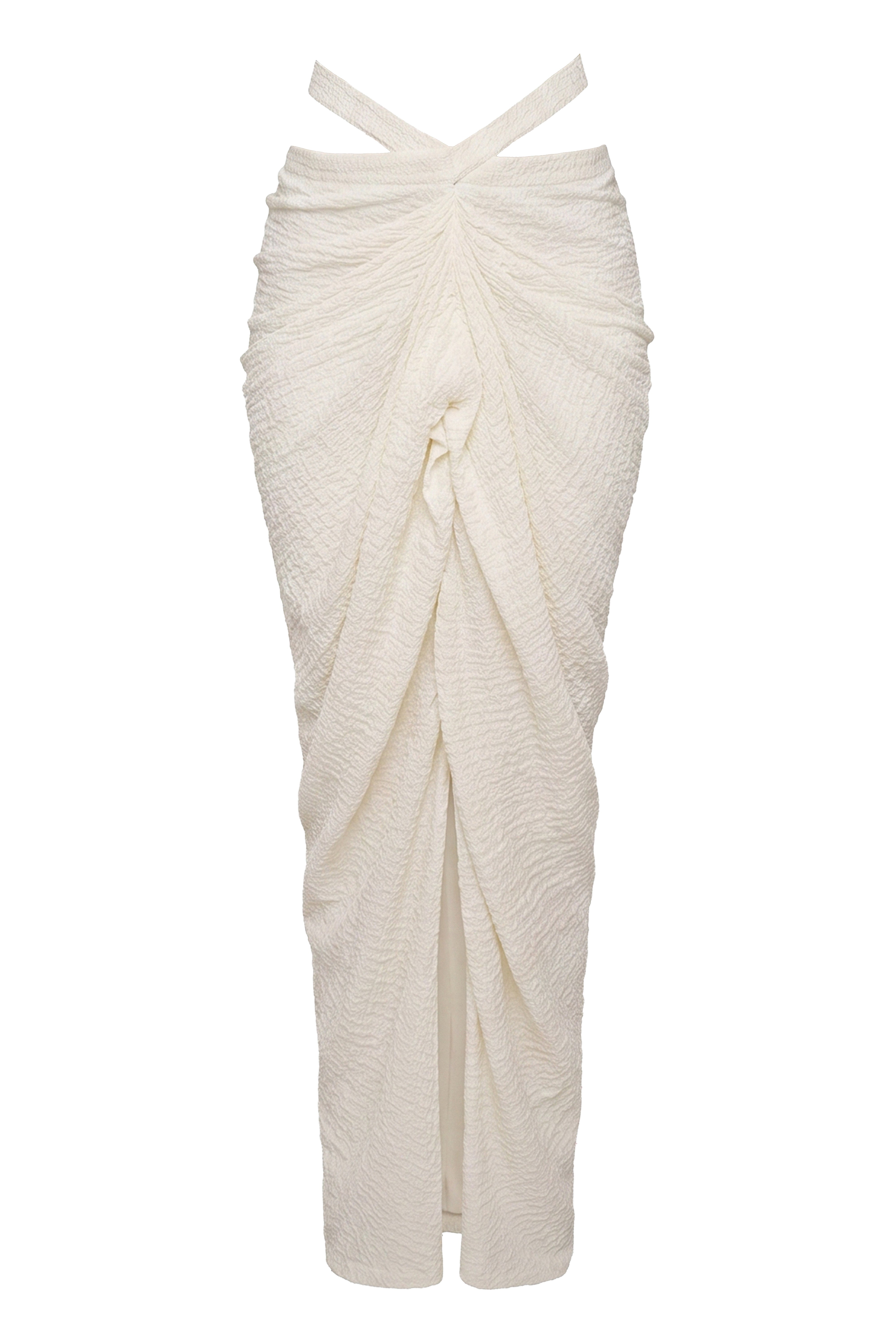 Ivory Cabana Slit Maxi Skirt - JLUXLABEL