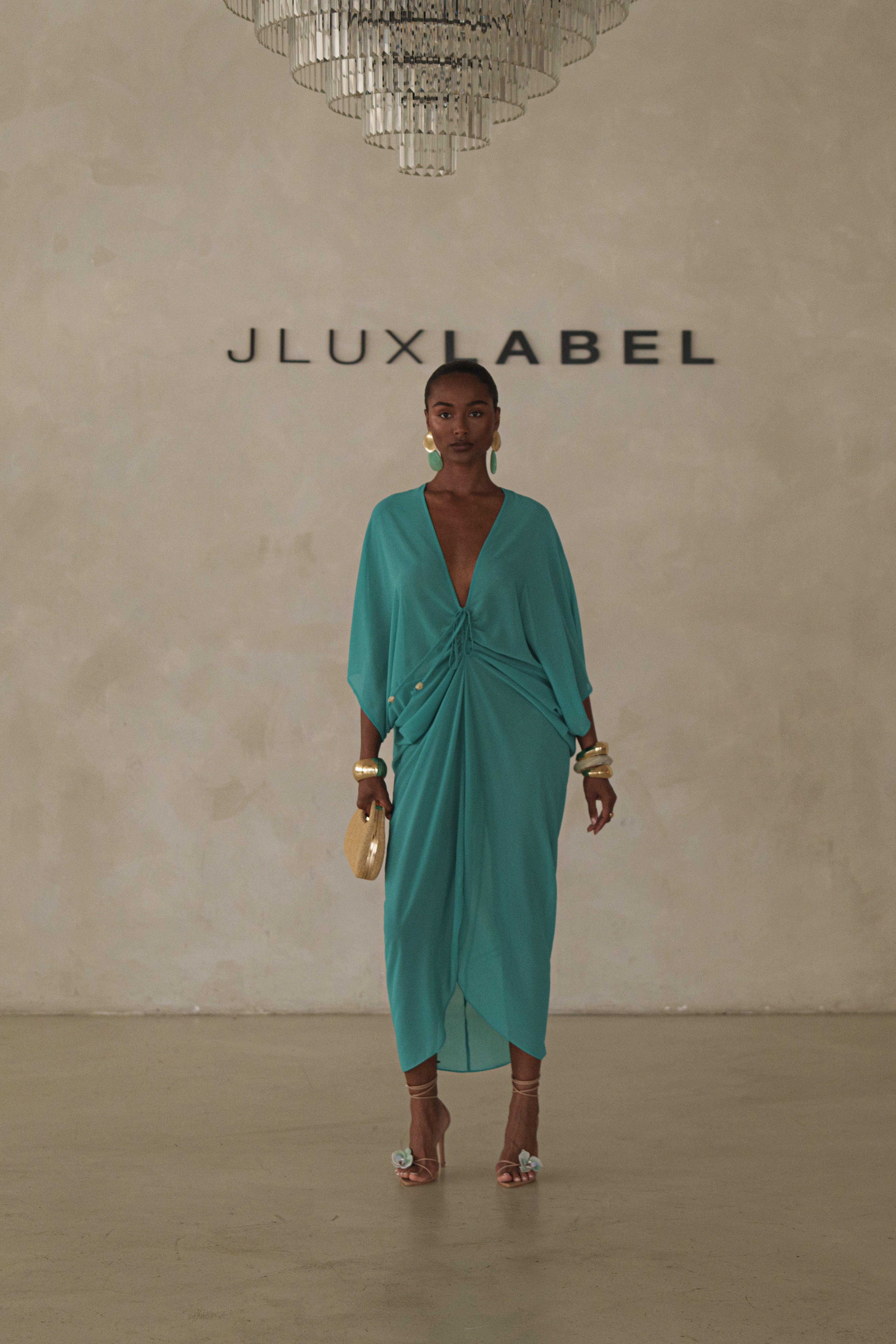 Teal Longer Days Cover Up Dress - JLUXLABEL