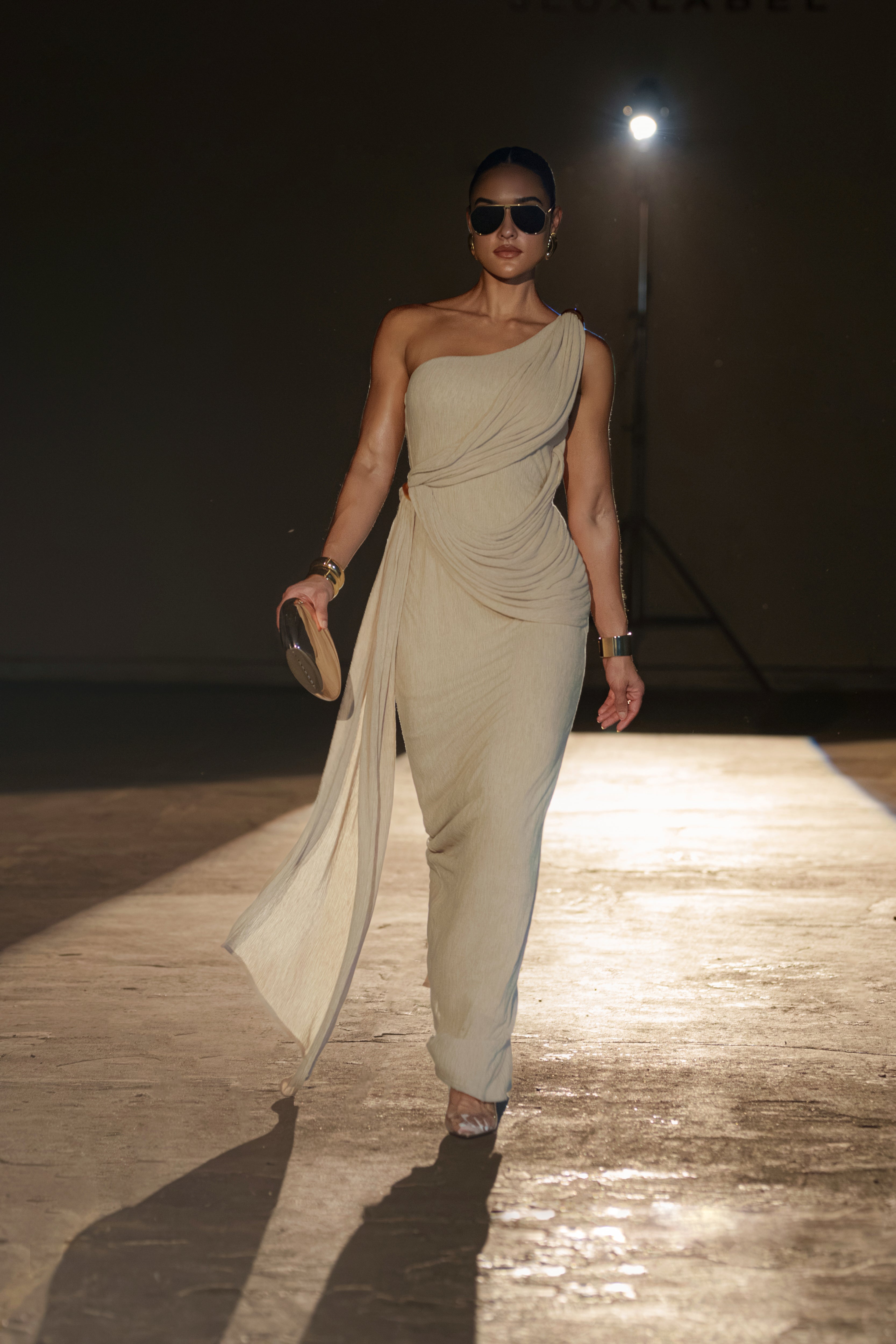 Beige Rich Mocha Wrap Dress