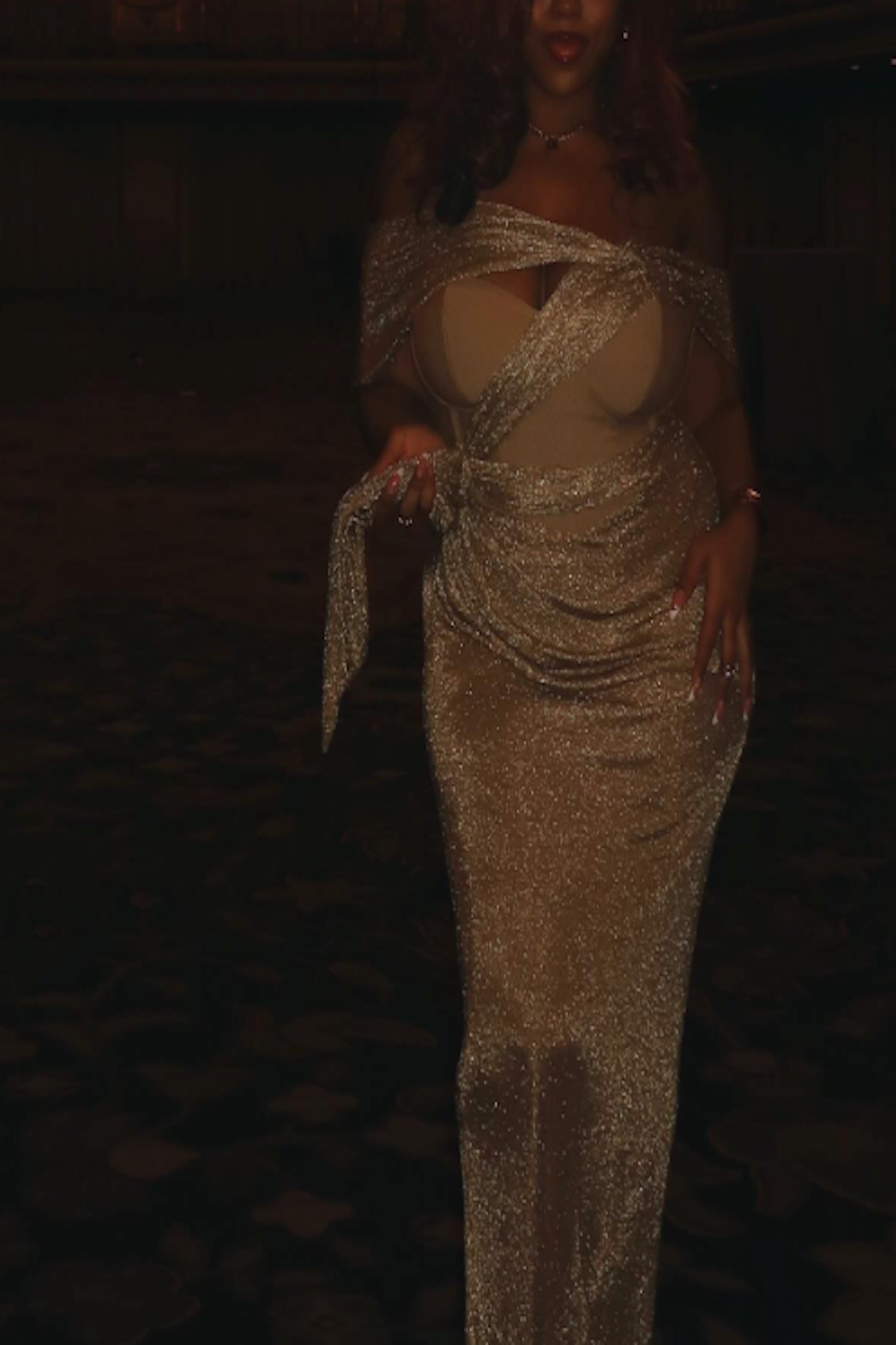 Gold Metallic Celestina Draped Maxi Dress Gold Metallic Celestina Draped Maxi Dress