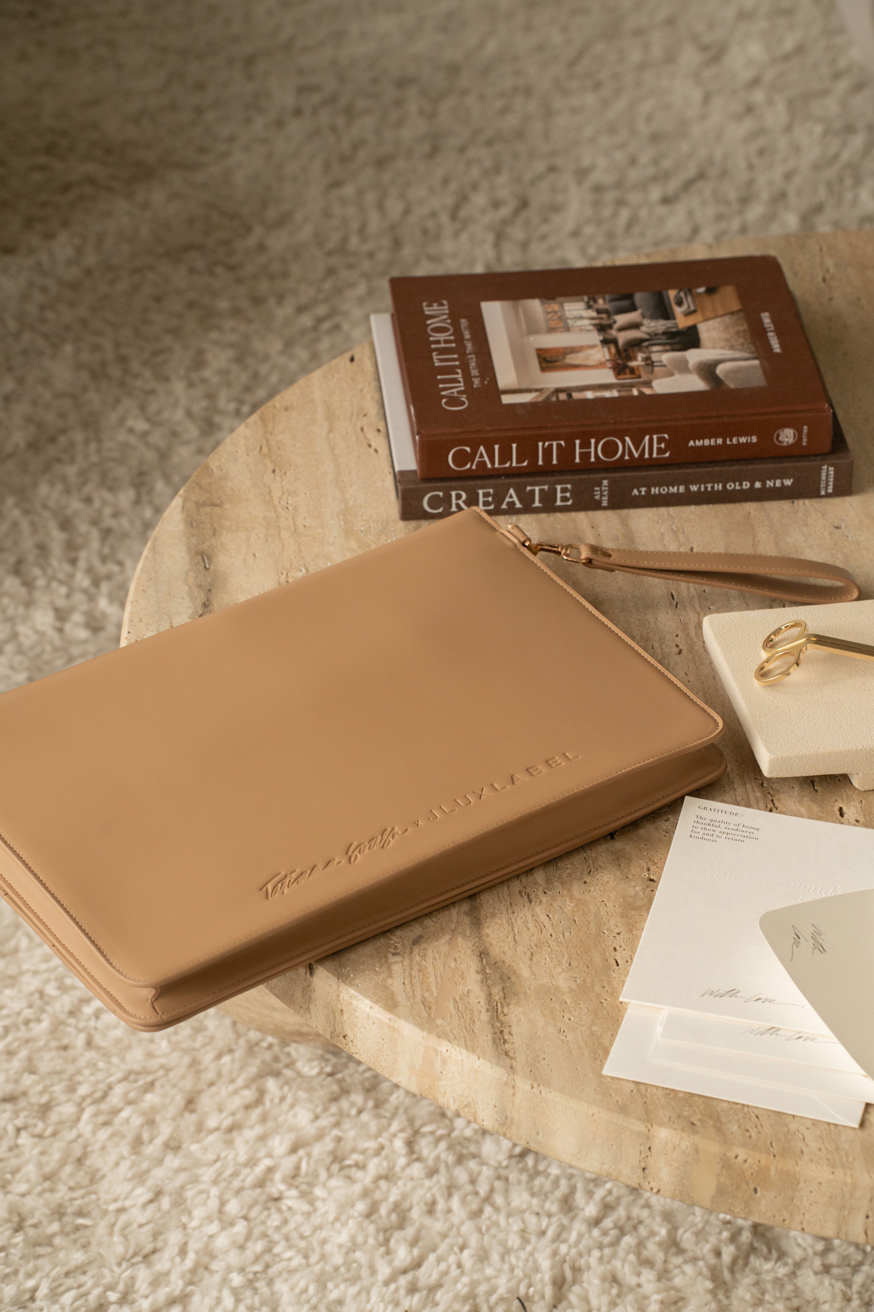 Beige TATIANA SOASH x JLUXLABEL Dreams &amp; Plans Catch All Bag - JLUXLABEL