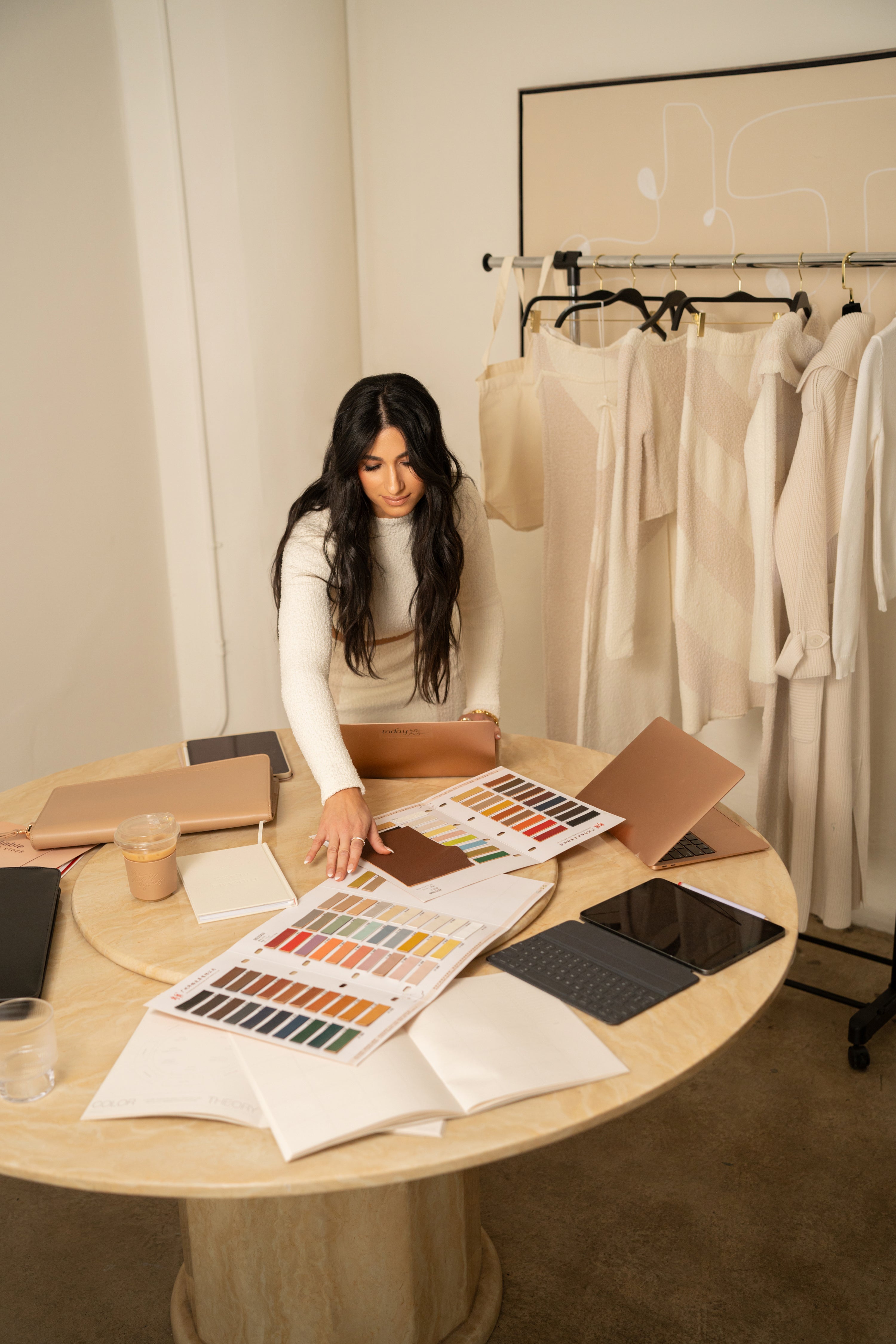 Beige TATIANA SOASH x JLUXLABEL Dreams &amp; Plans Catch All Bag - JLUXLABEL