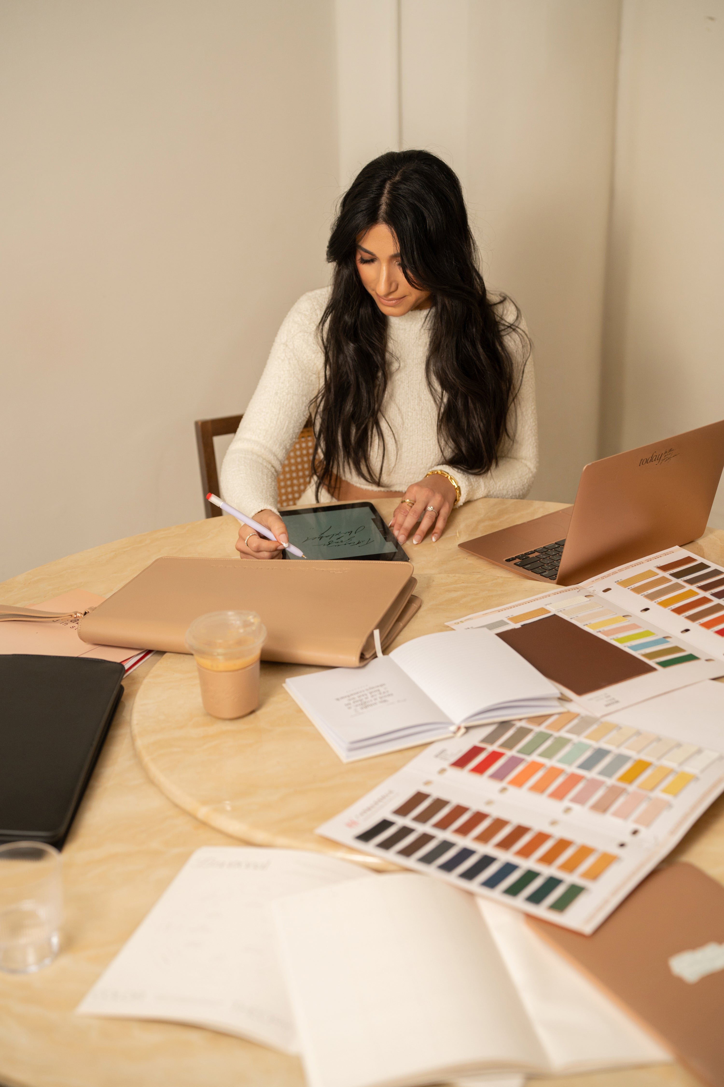 Beige TATIANA SOASH x JLUXLABEL Dreams &amp; Plans Catch All Bag - JLUXLABEL