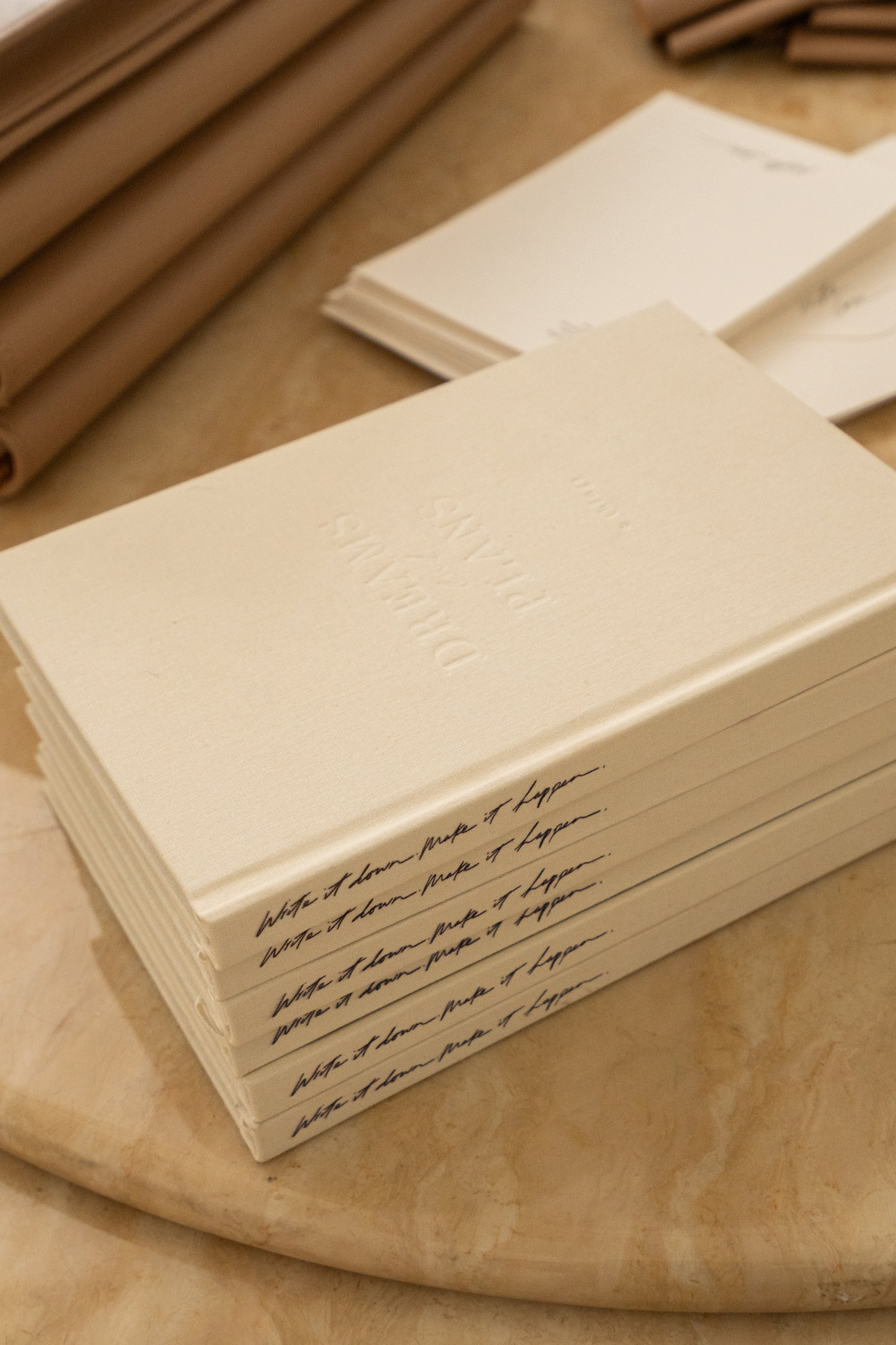 Beige TATIANA SOASH x JLUXLABEL Dreams &amp; Plans Catch All Bag - JLUXLABEL