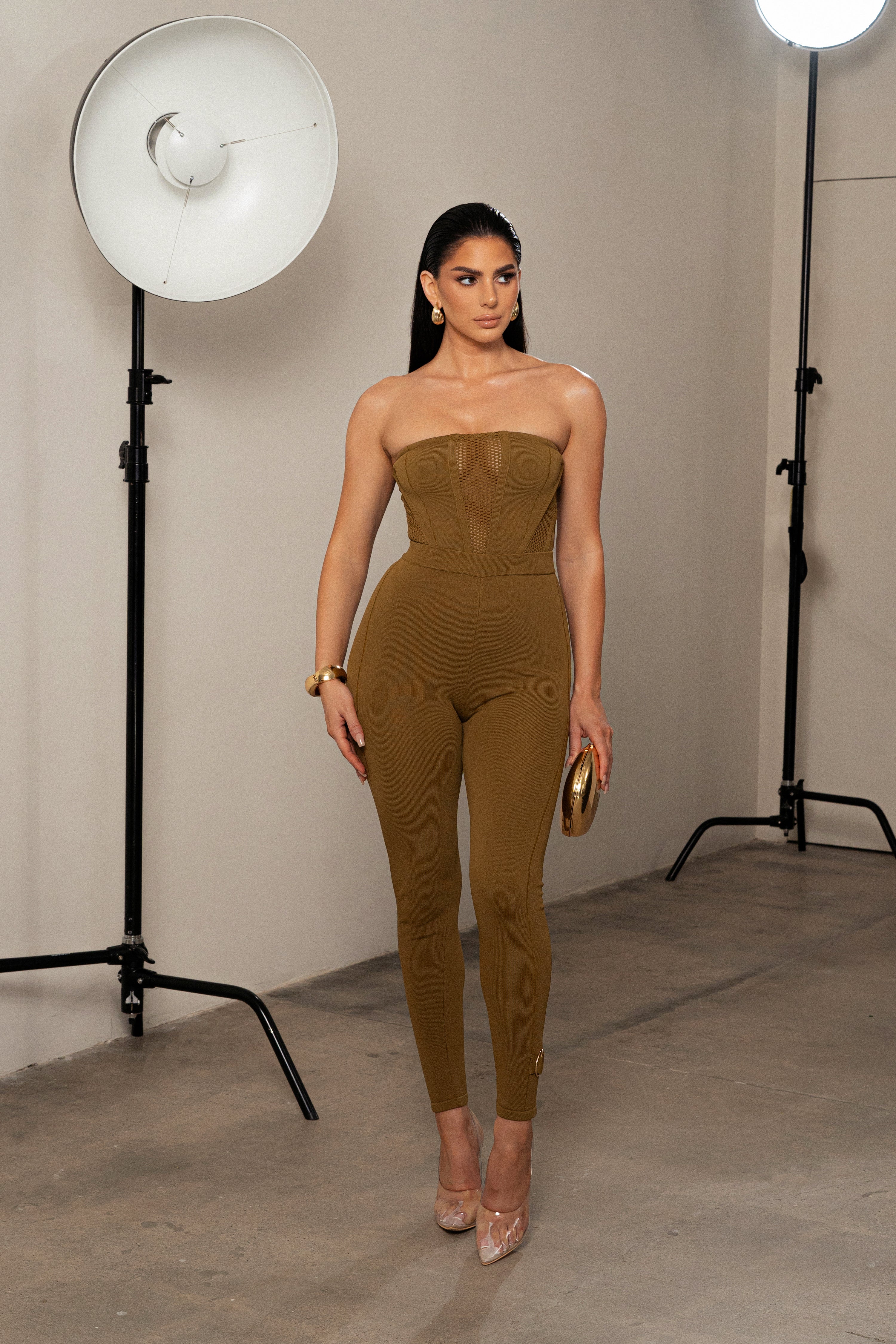 Olive Freda Knit Bustier - JLUXLABEL