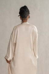 Champagne Forever And Always Satin Robe - JLUXLABEL