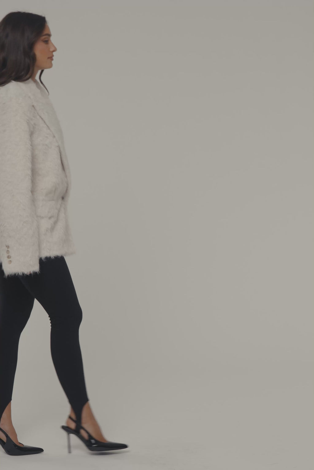 Ivory Cloud Nine Fuzzy Blazer