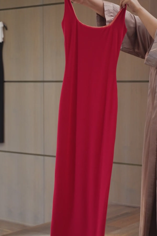 Red/Orange Keidi Reversible Maxi Dress