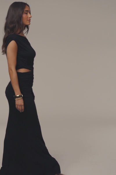 Black Premiere Cutout Maxi Dress