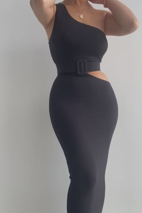 Black Jluxbasix Azuree Cutout Dress