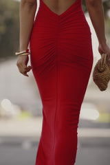 Red JLUXBASIX FRONT AND CENTER MAXI DRESS