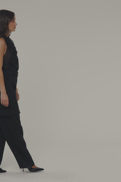 Black Status Belted Cargo Pant
