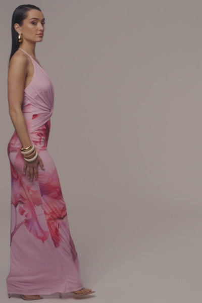 Pink Floral Coastal Bloom Maxi Dress