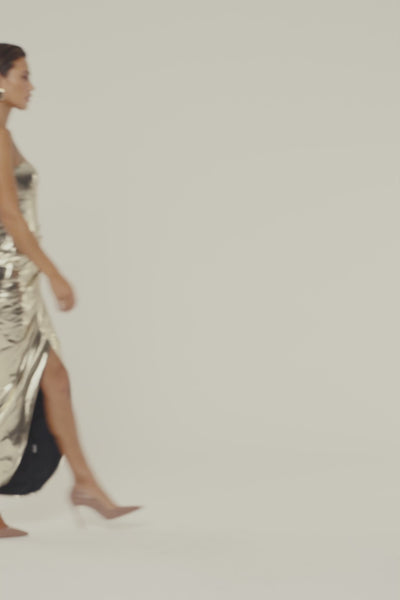 Gold Midnight Feelings Metallic Dress