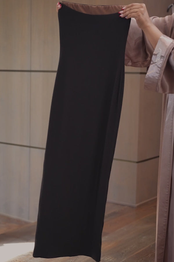 Robe maxi réversible Shelley Noir/Pécan