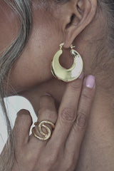 Gold Royal Huggie Hoop Earrings