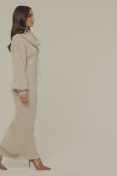 PRE-ORDER Milk Coffee Run Turtleneck Dress