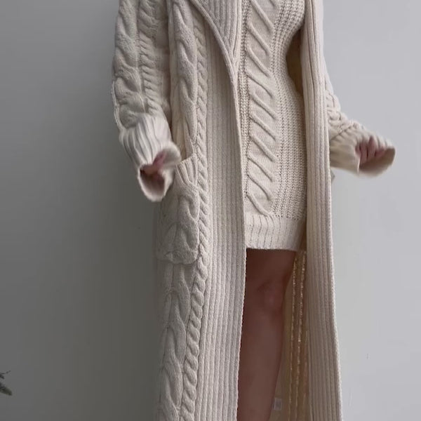 Ivory Upstate Cable Knit Cardigan – JLUXLABEL