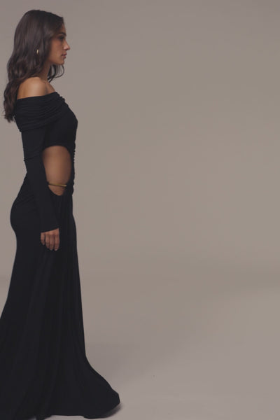 Black Gilded Grace Maxi Dress