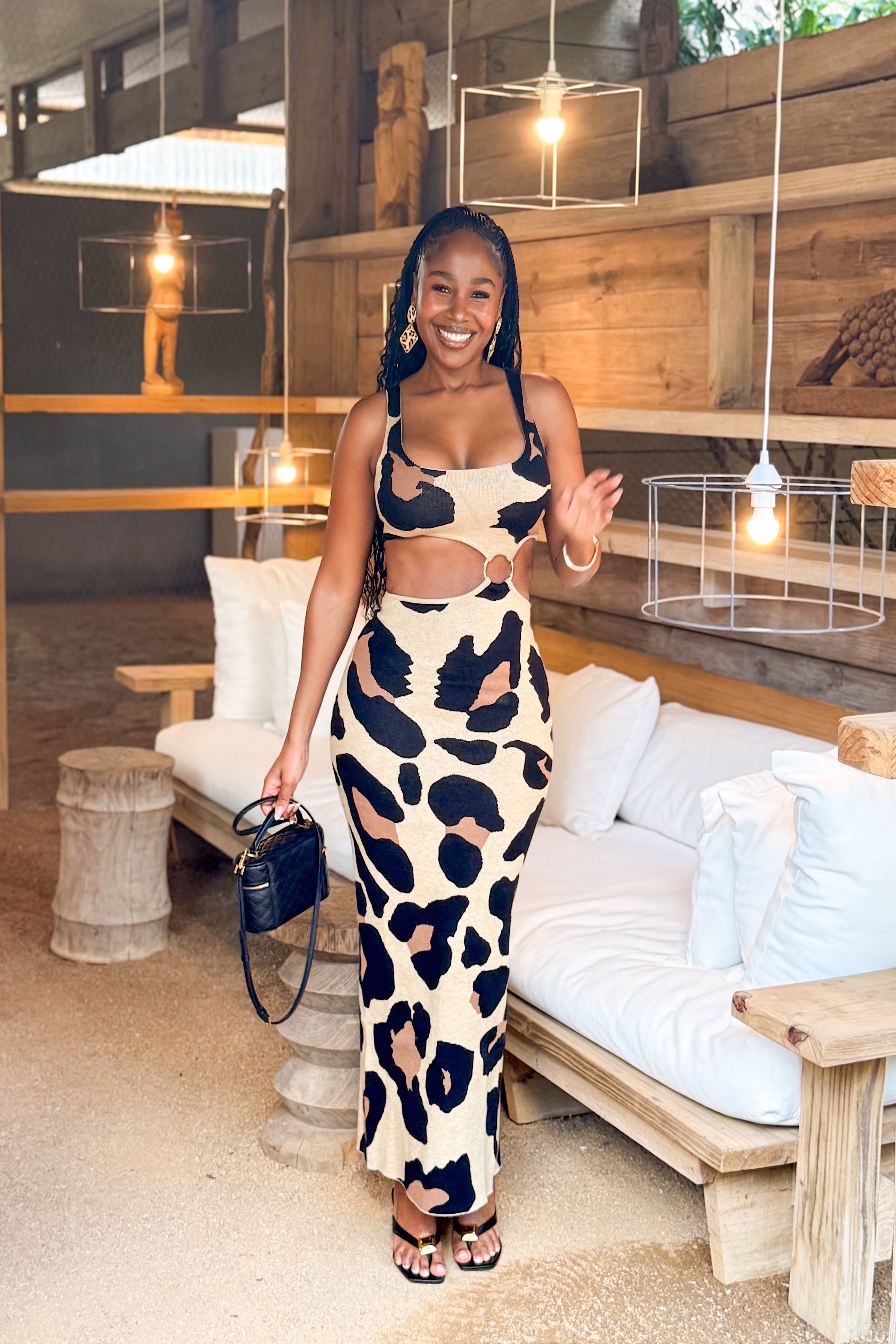 Leopard Zahara Print Maxi Dress