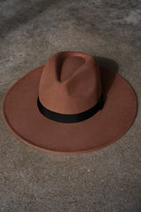 Chocolate Classic Wide Brim Hat