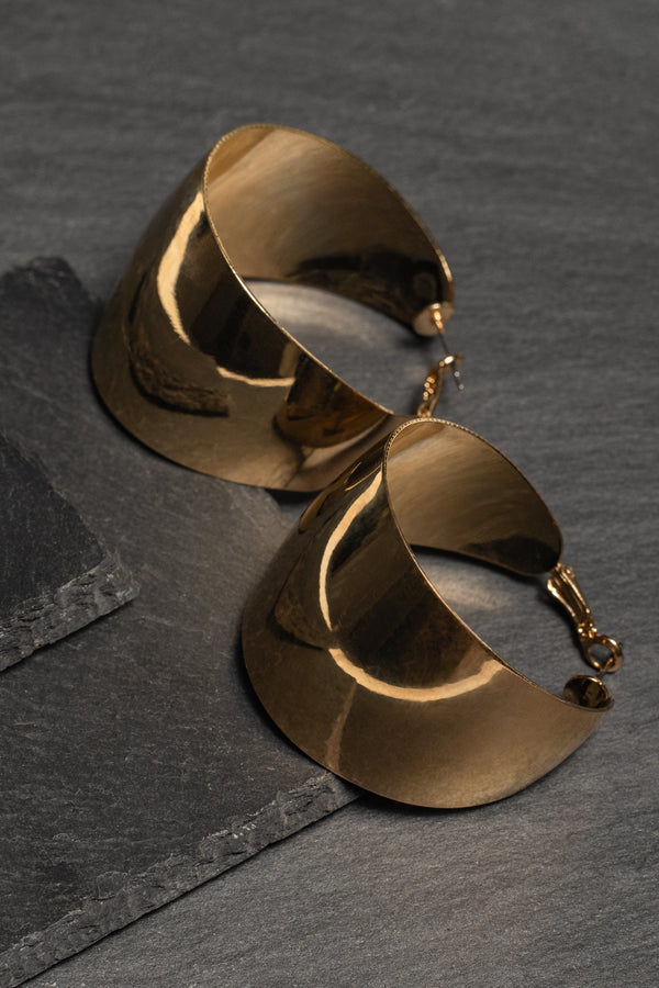 Gold Doing The Most Hoop Earrings - JLUXLABEL