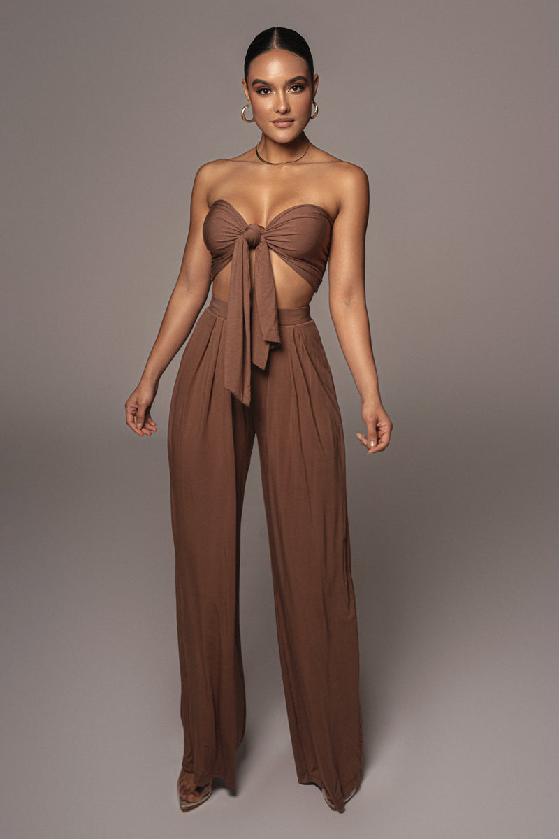 Jluxbasix Chocolate Tory Two Piece Set - JLUXLABEL