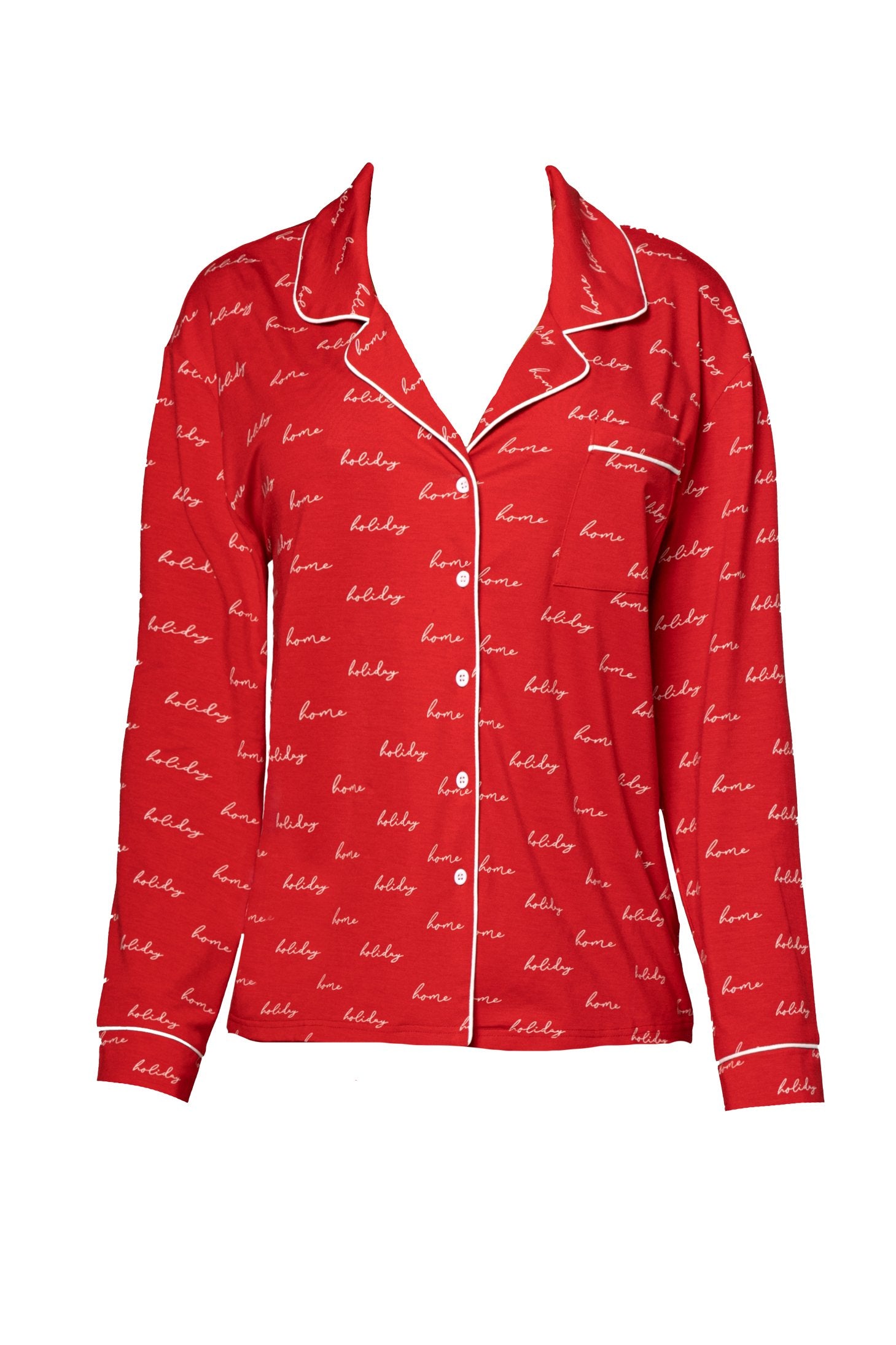 Red Home For The Holiday Adult Top - JLUXLABEL