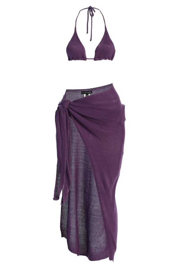 Purple Hidden Oasis Bikini Set - JLUXLABEL - Crochet