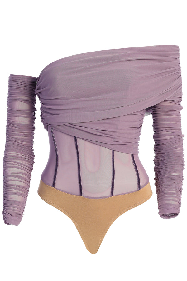 Purple Sheer Perfection Bodysuit - JLUXLABEL
