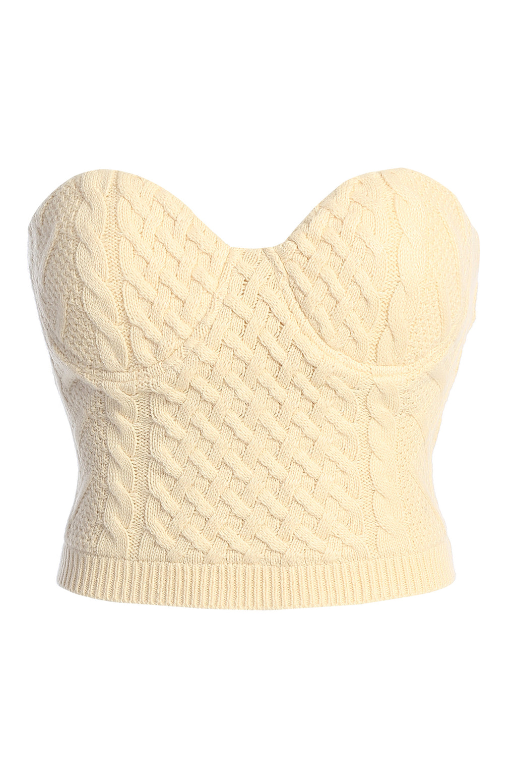 Buttercream Davina Sweater Knit Bustier Top – JLUXLABEL | Rundhalsshirts