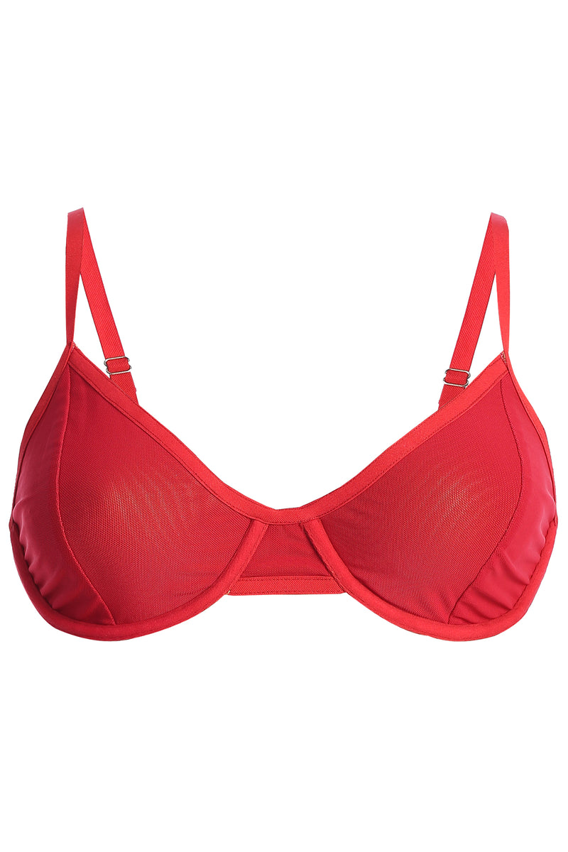 Buy Lure Wear Seamless Bra (B-RNB-RED-40, Red, 40) at