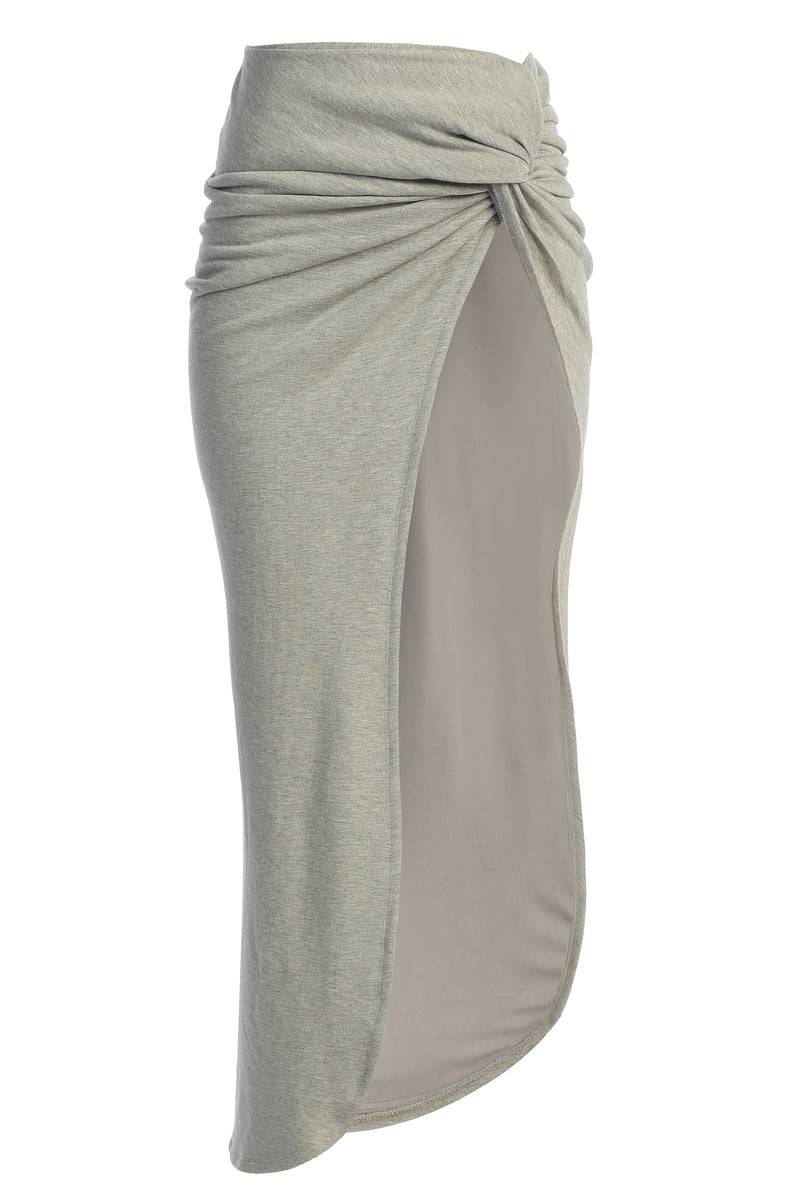 Grey Take You There Maxi Skirt