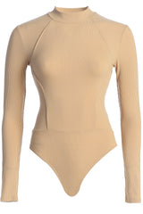 Tan New Approach Bodysuit - JLUXLABEL