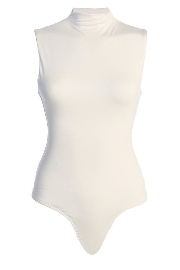 Jluxbasix Ivory Ciela High Neck Bodysuit - JLUXLABEL