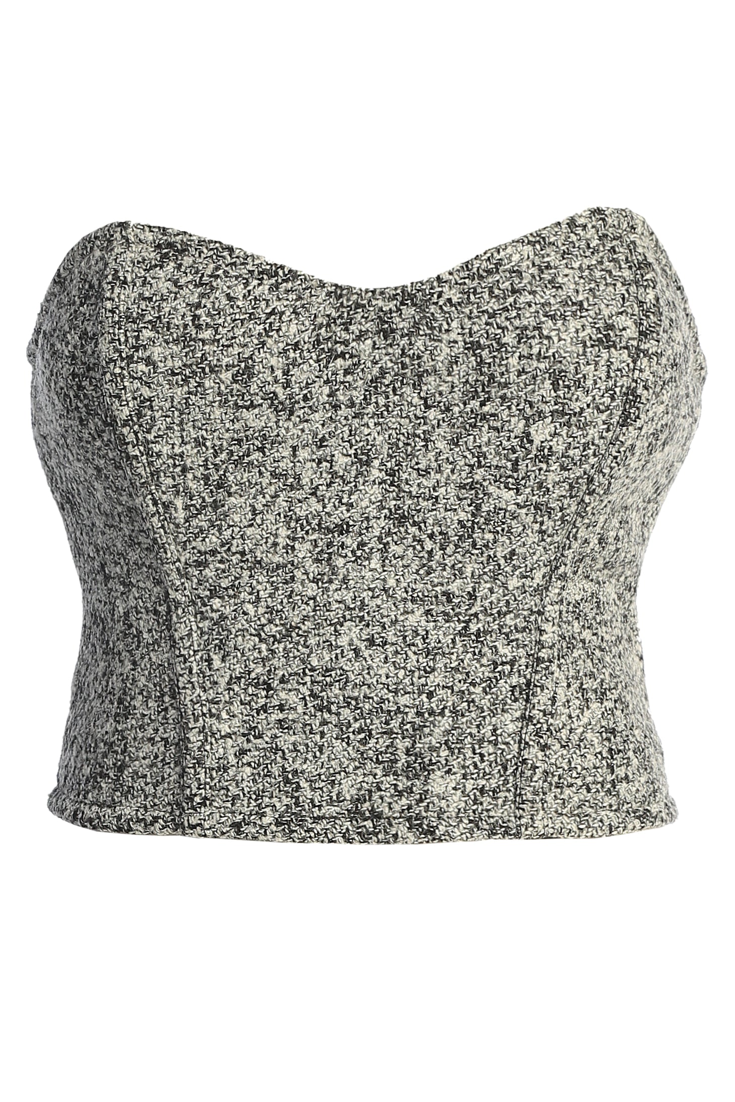 Lt. Grey All You Need Tweed Corset | JLUXLABEL