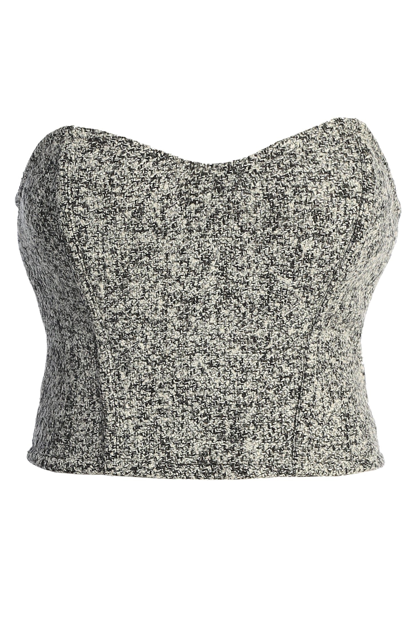 Lt. Grey All You Need Tweed Corset - JLUXLABEL